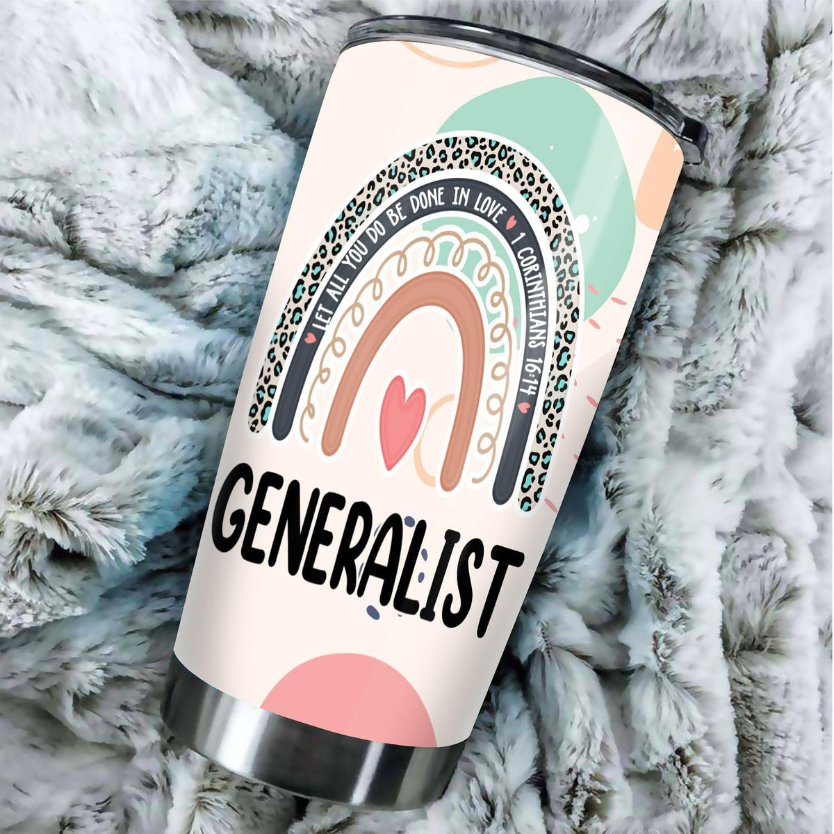Let All You Do Be Done In Love Postal Clerk Tumbler Stainless Steel 20oz, Office Gifts Women Men Work Friends Coworker, Driking Coffee Cup For Birthday Christmas - Colors P