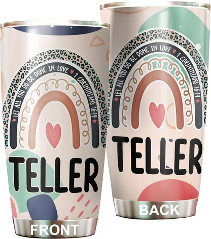 Let All You Do Be Done In Love Postal Clerk Tumbler Stainless Steel 20oz, Office Gifts Women Men Work Friends Coworker, Driking Coffee Cup For Birthday Christmas - Colors P