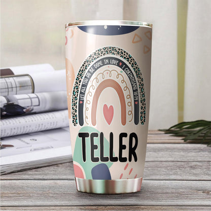 Let All You Do Be Done In Love Postal Clerk Tumbler Stainless Steel 20oz, Office Gifts Women Men Work Friends Coworker, Driking Coffee Cup For Birthday Christmas - Colors P
