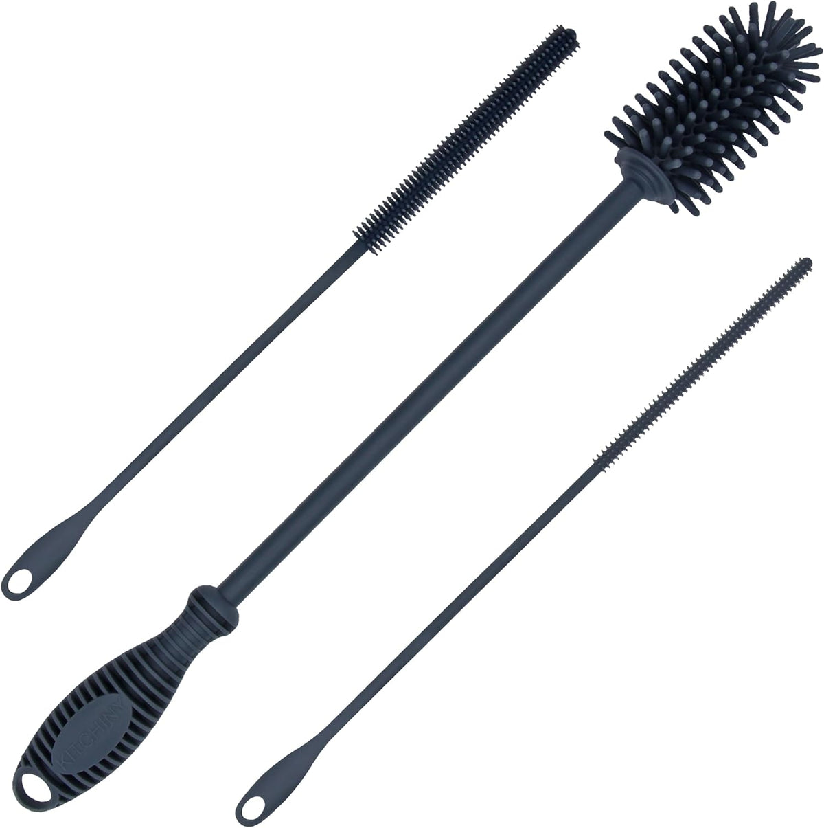 Silicone Bottle Brush 12.5 inch with 2 Straw Cleaners – Orange