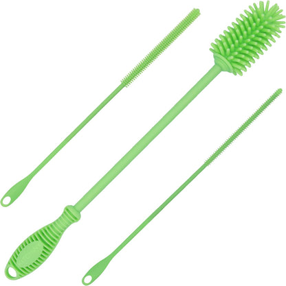 Silicone Bottle Brush 12.5 inch with 2 Straw Cleaners – Orange