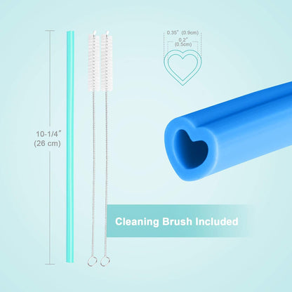 15PCS Heart Shaped Silicone Straws Fit for Stanley 40 30 20oz Cup