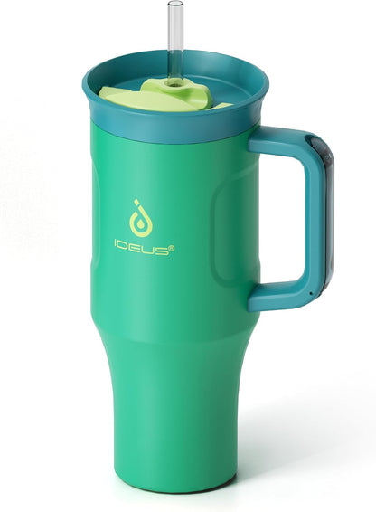 20 oz Tumbler, Travel Coffee Mug with Splash Proof Sliding Lid, Double Wall Stainless Steel Vacuum Insulated Coffee Mug for Home and Office, Keep Beverages Hot or Cold, Avocado Green