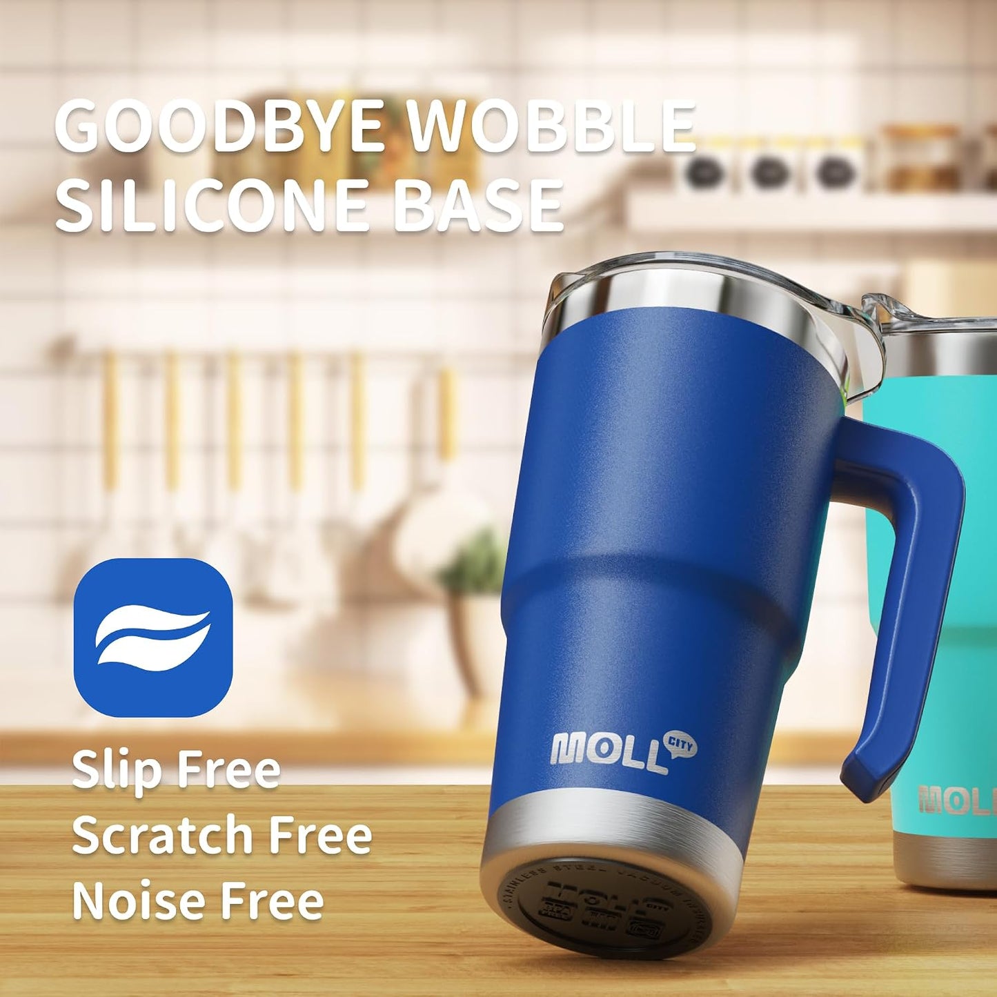 16 oz Tumbler with Handle, BPA-Free,Black | Premium Stainless Steel Double Wall Construction, Sweat-Free Body, Preserves Cold & Hot Drinks for Extended Hours