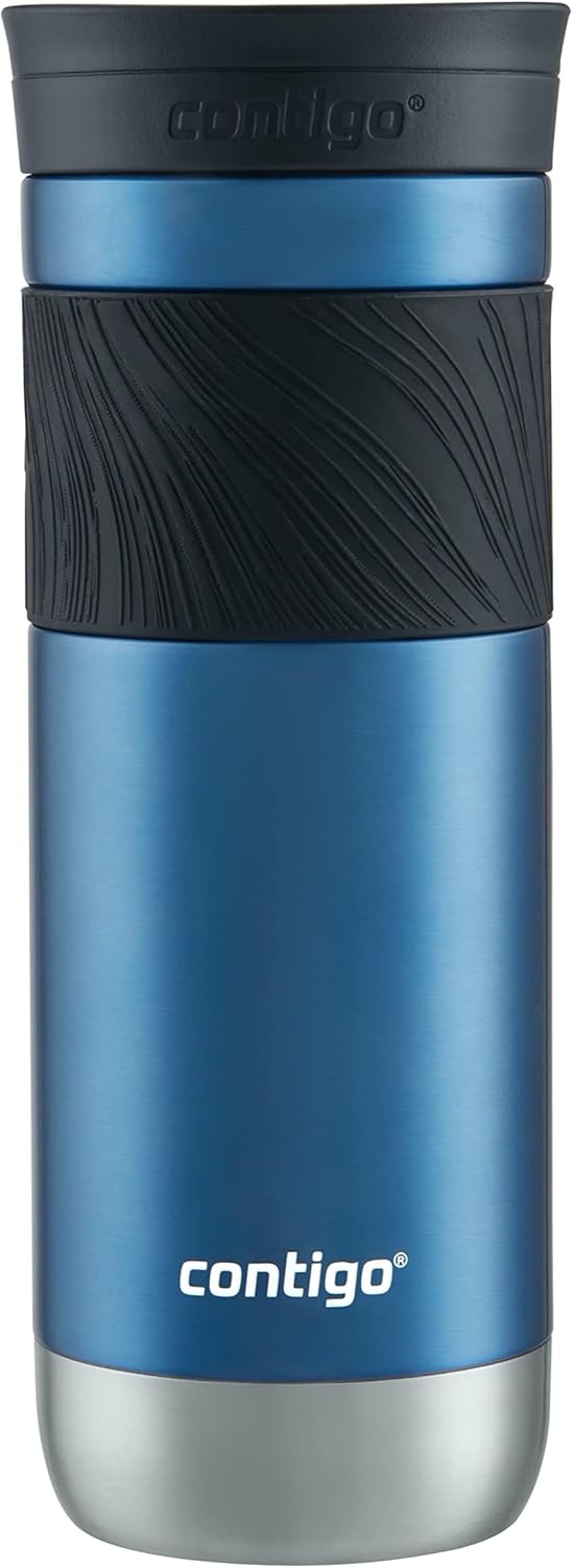 Byron 2.0 Stainless Steel Travel Mug with Snapseal Lid and Grip, 24oz, Midnight Berry, BPA Free and Leak Proof