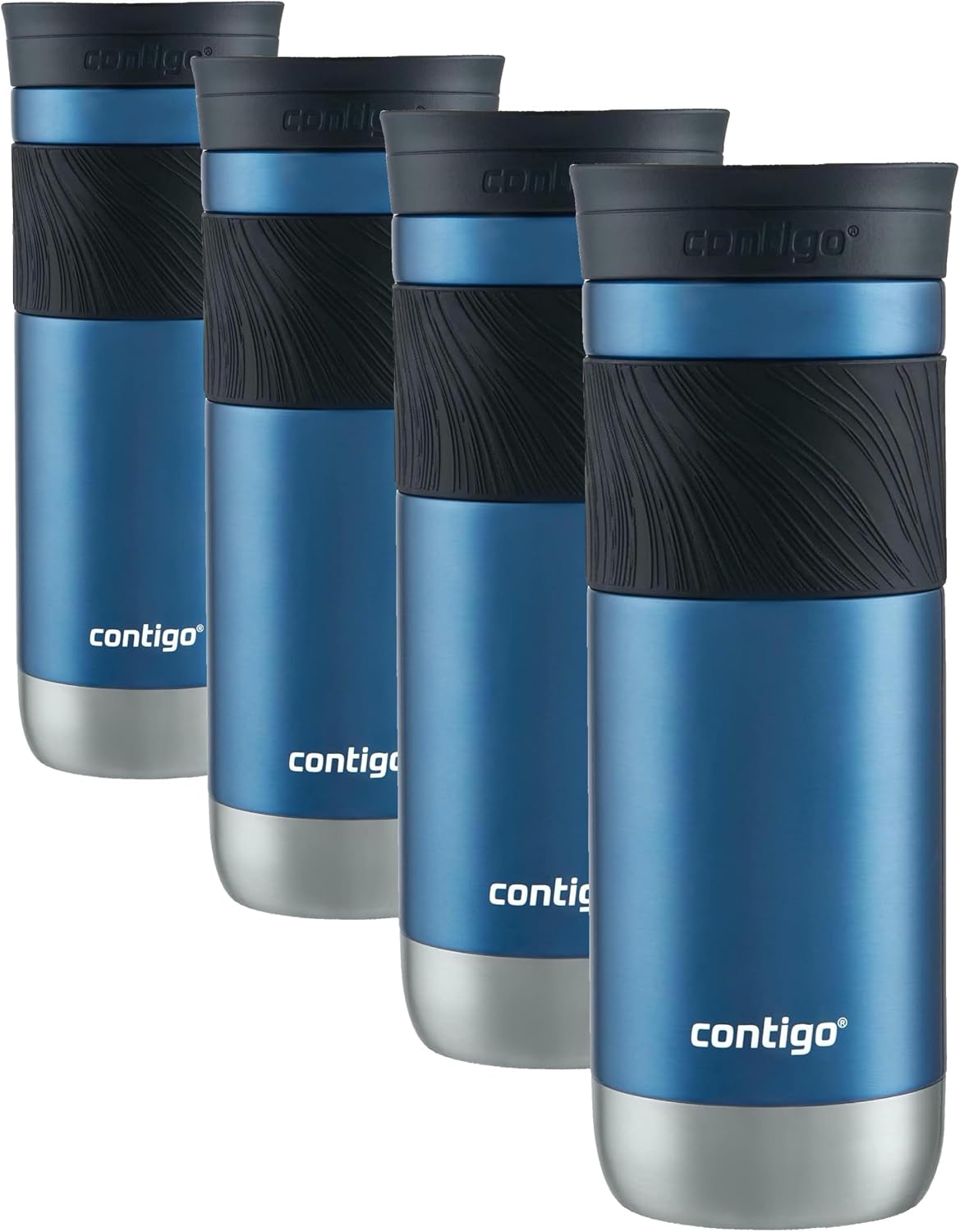 Byron 2.0 Stainless Steel Travel Mug with Snapseal Lid and Grip, 24oz, Midnight Berry, BPA Free and Leak Proof