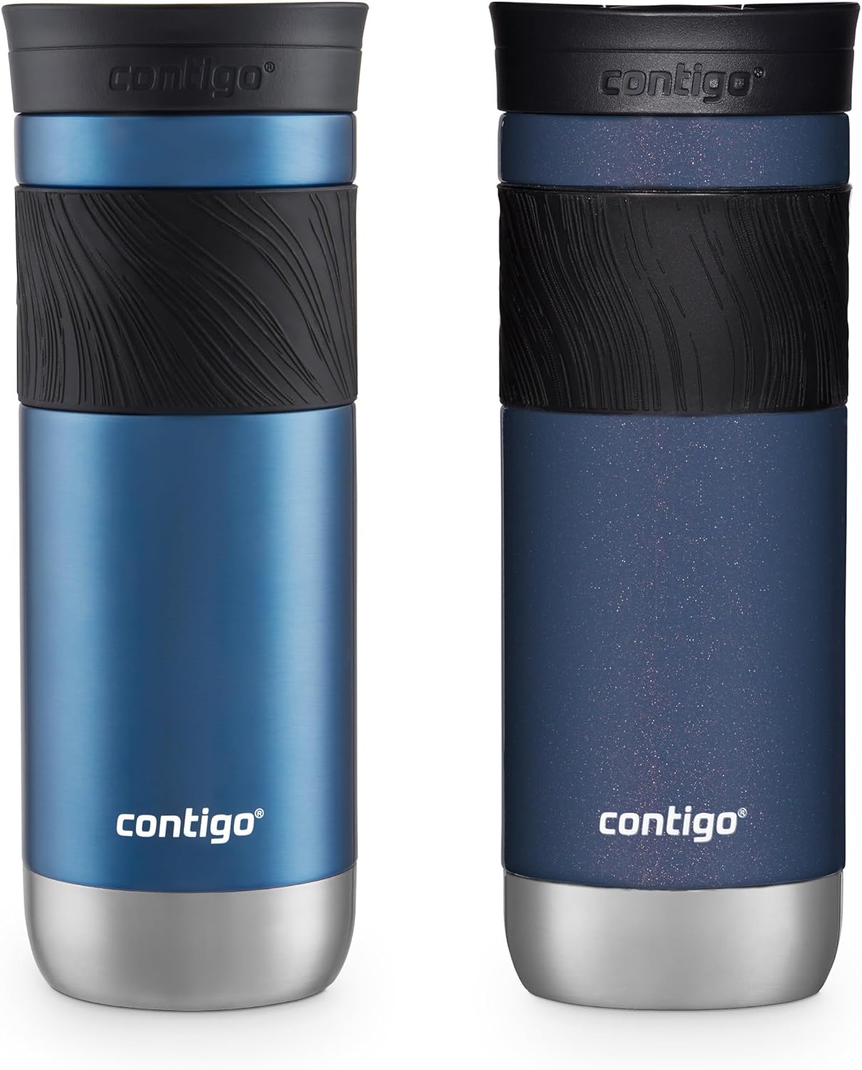 Byron 2.0 Stainless Steel Travel Mug with Snapseal Lid and Grip, 24oz, Midnight Berry, BPA Free and Leak Proof