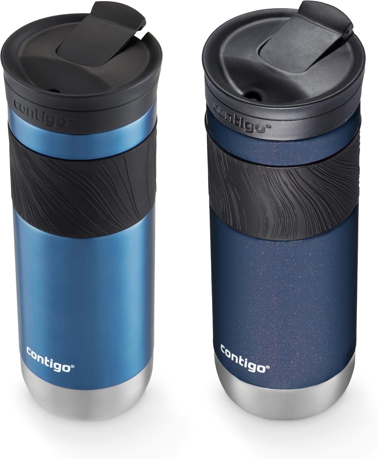 Byron 2.0 Stainless Steel Travel Mug with Snapseal Lid and Grip, 24oz, Midnight Berry, BPA Free and Leak Proof