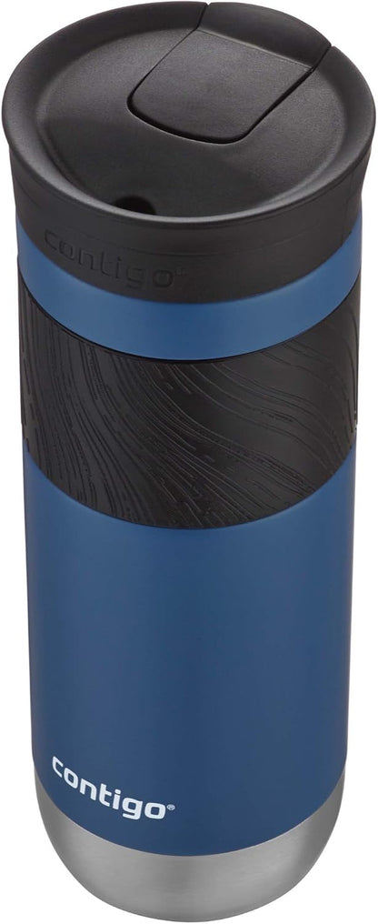 Byron 2.0 Stainless Steel Travel Mug with Snapseal Lid and Grip, 24oz, Midnight Berry, BPA Free and Leak Proof