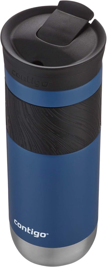 Byron 2.0 Stainless Steel Travel Mug with Snapseal Lid and Grip, 24oz, Midnight Berry, BPA Free and Leak Proof