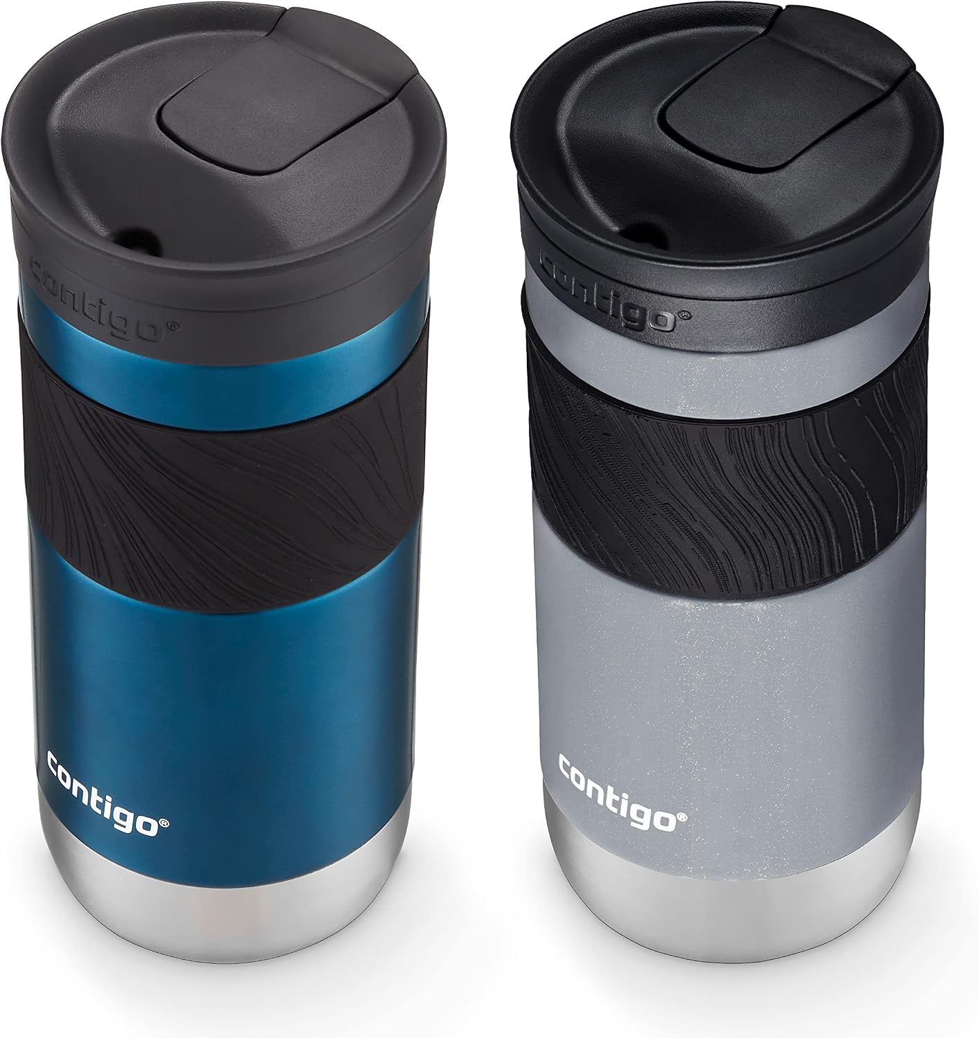 Byron 2.0 Stainless Steel Travel Mug with Snapseal Lid and Grip, 24oz, Midnight Berry, BPA Free and Leak Proof