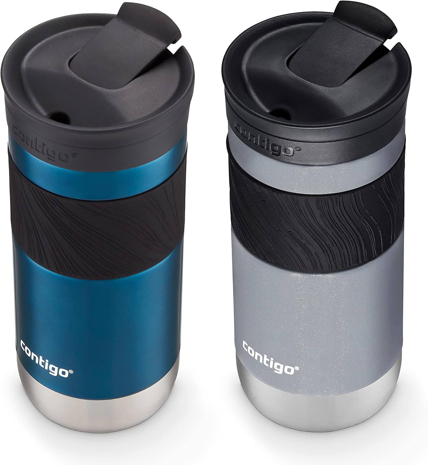 Byron 2.0 Stainless Steel Travel Mug with Snapseal Lid and Grip, 24oz, Midnight Berry, BPA Free and Leak Proof