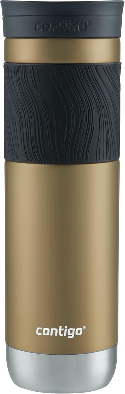 Byron 2.0 Stainless Steel Travel Mug with Snapseal Lid and Grip, 24oz, Midnight Berry, BPA Free and Leak Proof