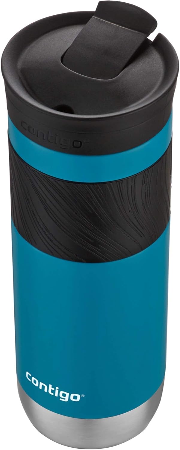 Byron 2.0 Stainless Steel Travel Mug with Snapseal Lid and Grip, 24oz, Midnight Berry, BPA Free and Leak Proof