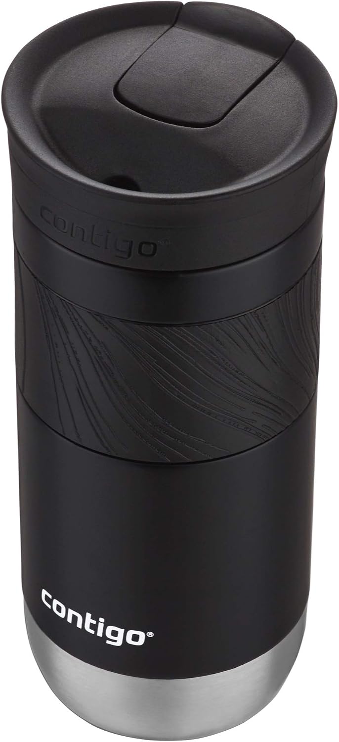 Byron 2.0 Stainless Steel Travel Mug with Snapseal Lid and Grip, 24oz, Midnight Berry, BPA Free and Leak Proof