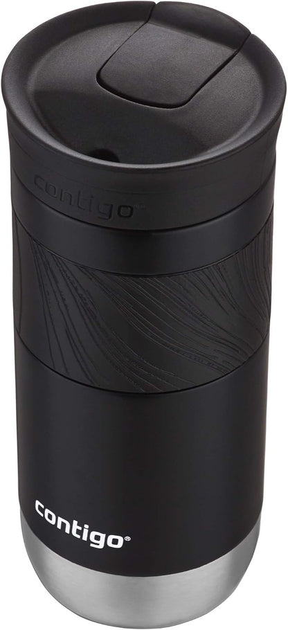 Byron 2.0 Stainless Steel Travel Mug with Snapseal Lid and Grip, 24oz, Midnight Berry, BPA Free and Leak Proof