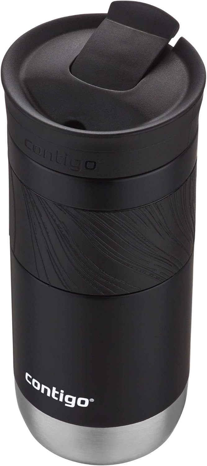 Byron 2.0 Stainless Steel Travel Mug with Snapseal Lid and Grip, 24oz, Midnight Berry, BPA Free and Leak Proof