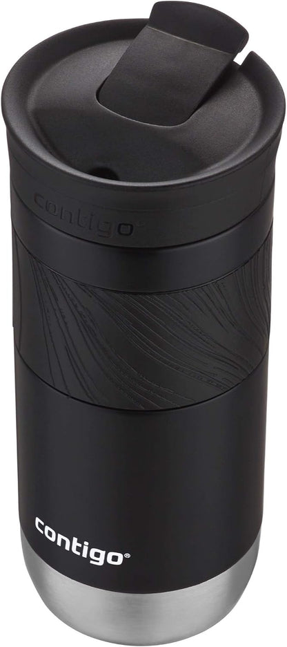 Byron 2.0 Stainless Steel Travel Mug with Snapseal Lid and Grip, 24oz, Midnight Berry, BPA Free and Leak Proof