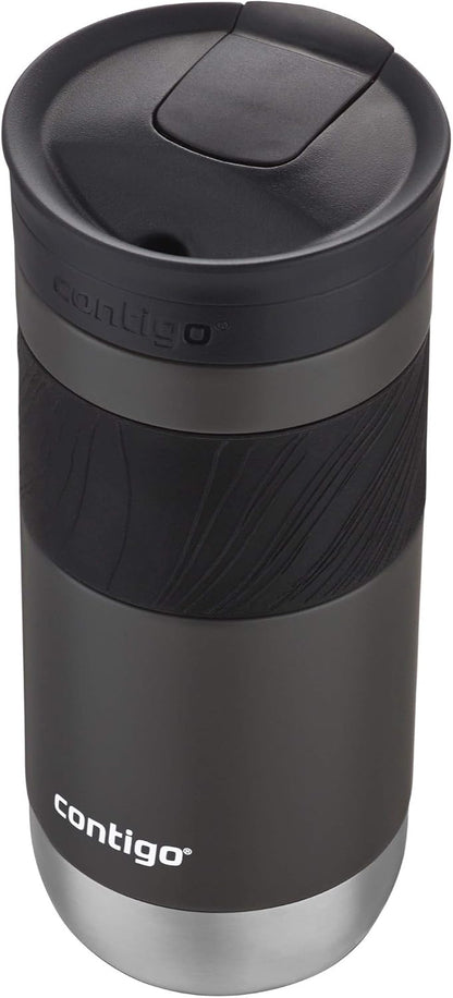 Byron 2.0 Stainless Steel Travel Mug with Snapseal Lid and Grip, 24oz, Midnight Berry, BPA Free and Leak Proof
