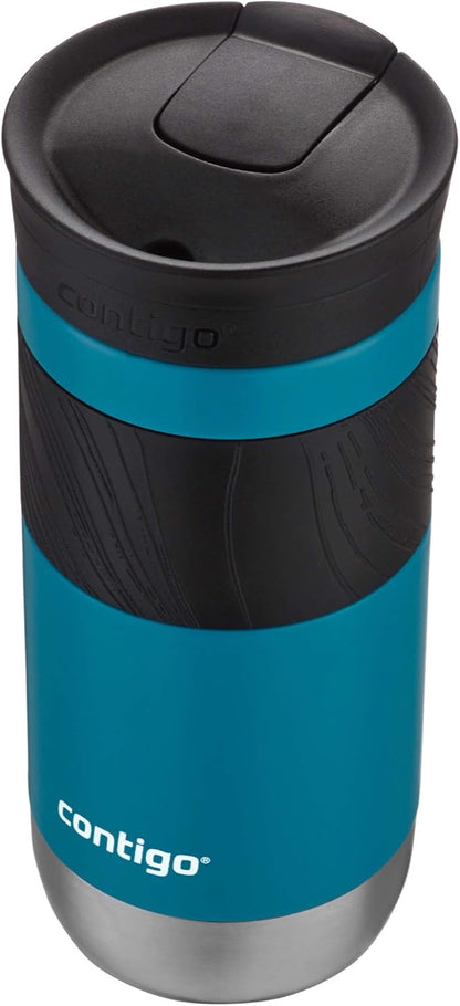 Byron 2.0 Stainless Steel Travel Mug with Snapseal Lid and Grip, 24oz, Midnight Berry, BPA Free and Leak Proof