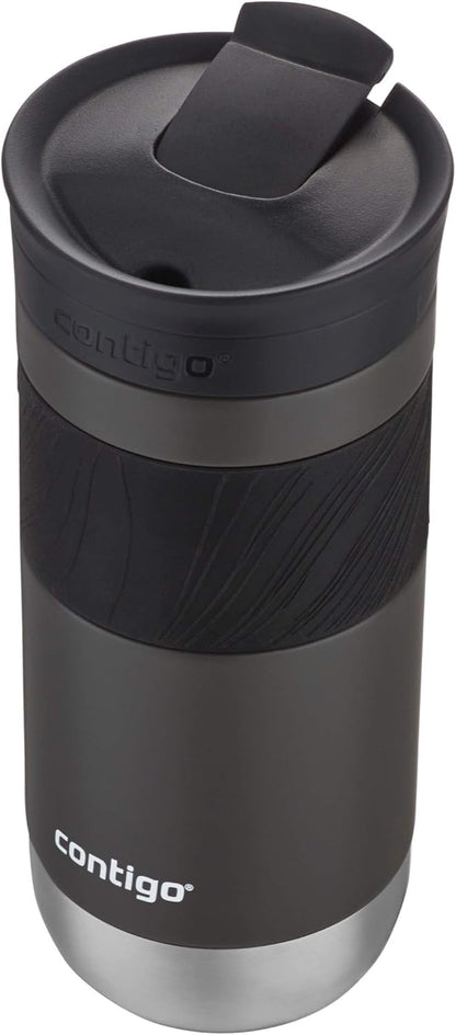 Byron 2.0 Stainless Steel Travel Mug with Snapseal Lid and Grip, 24oz, Midnight Berry, BPA Free and Leak Proof