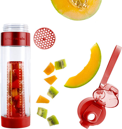 Fruit Infuser Water Bottle 24oz Tritan Plastic Infused Water Cup