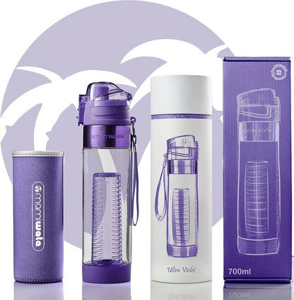 Fruit Infuser Water Bottle 24oz Tritan Plastic Infused Water Cup