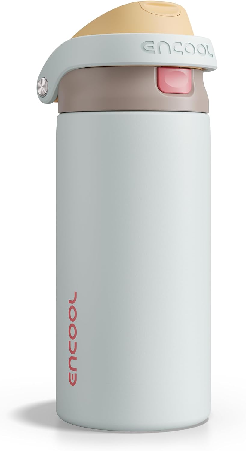 Leakproof Insulated Water Bottle with Straw Dual-Sip Water Bottle Bag-Safe Design for Work, Commute & Gym – Keeps Drinks Cold All Day, 24 oz, Clay Grey - Colors A