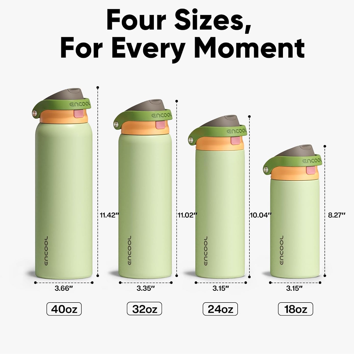 Leakproof Insulated Water Bottle with Straw Dual-Sip Water Bottle Bag-Safe Design for Work, Commute & Gym – Keeps Drinks Cold All Day, 24 oz, Clay Grey - Colors A