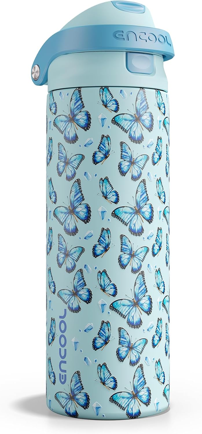 Leakproof Insulated Water Bottle with Straw Dual-Sip Water Bottle Bag-Safe Design for Work, Commute & Gym – Keeps Drinks Cold All Day, 24 oz, Clay Grey - Colors A