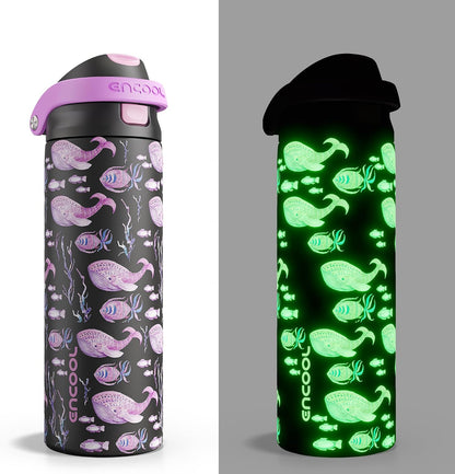 Leakproof Insulated Water Bottle with Straw Dual-Sip Water Bottle Bag-Safe Design for Work, Commute & Gym – Keeps Drinks Cold All Day, 24 oz, Clay Grey - Colors A