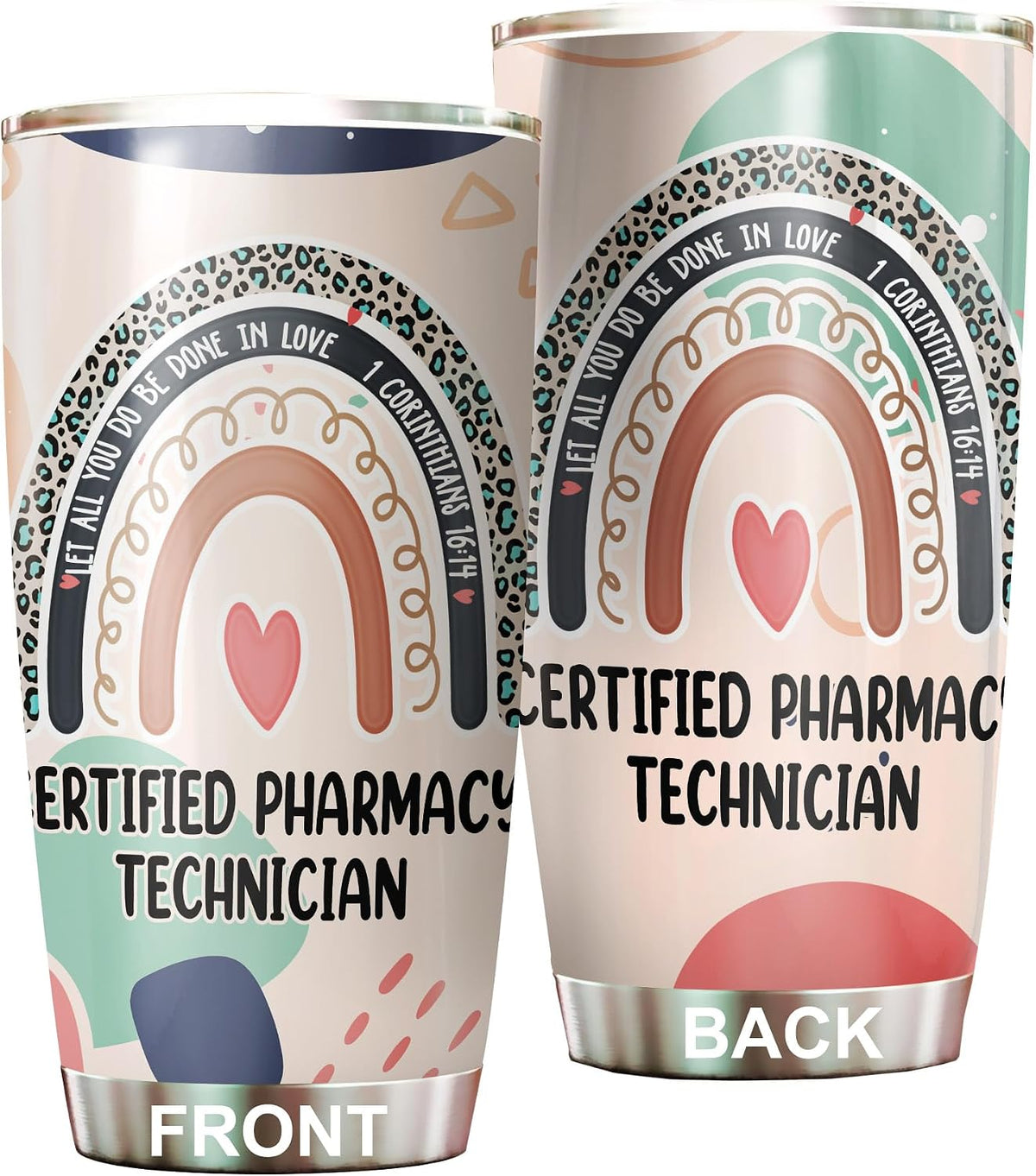 Let All You Do Be Done In Love Postal Clerk Tumbler Stainless Steel 20oz, Office Gifts Women Men Work Friends Coworker, Driking Coffee Cup For Birthday Christmas - Colors N