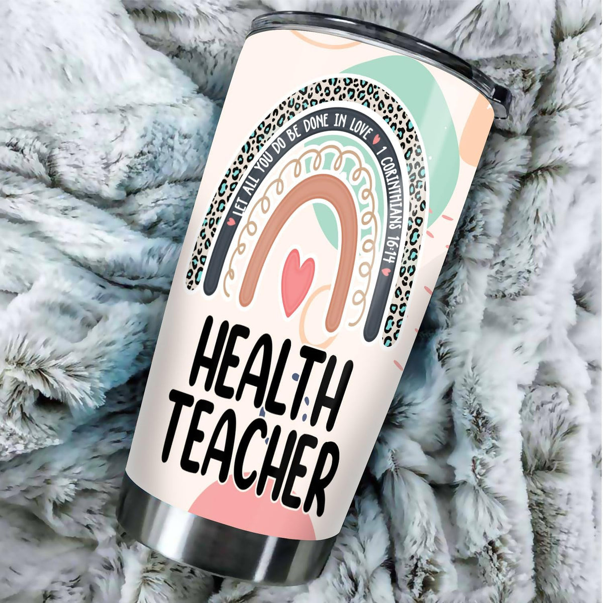 Let All You Do Be Done In Love Postal Clerk Tumbler Stainless Steel 20oz, Office Gifts Women Men Work Friends Coworker, Driking Coffee Cup For Birthday Christmas - Colors N