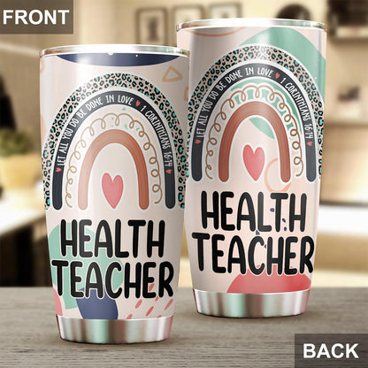 Let All You Do Be Done In Love Postal Clerk Tumbler Stainless Steel 20oz, Office Gifts Women Men Work Friends Coworker, Driking Coffee Cup For Birthday Christmas - Colors N