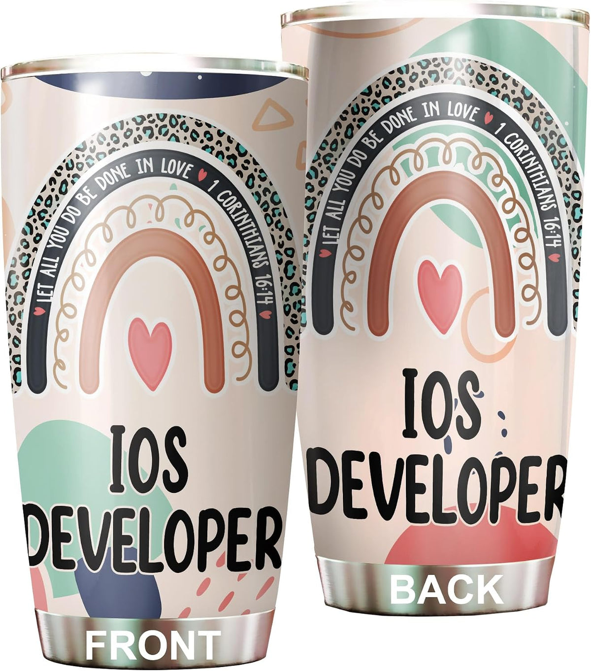 Let All You Do Be Done In Love Postal Clerk Tumbler Stainless Steel 20oz, Office Gifts Women Men Work Friends Coworker, Driking Coffee Cup For Birthday Christmas - Colors N