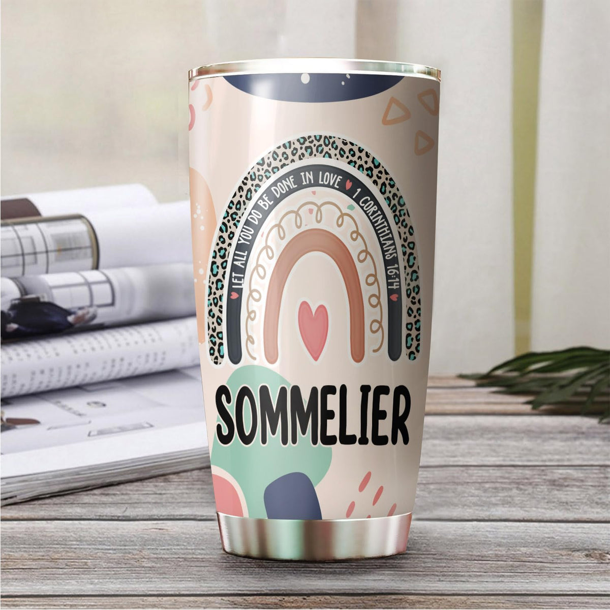 Let All You Do Be Done In Love Postal Clerk Tumbler Stainless Steel 20oz, Office Gifts Women Men Work Friends Coworker, Driking Coffee Cup For Birthday Christmas - Colors N