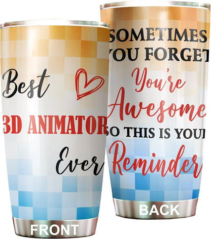 Best Caterer Ever Tumbler Stainless Steel 20oz, Office Gifts Women Men Work Friends Coworker, Driking Coffee Cup For Birthday Christmas - Colors A