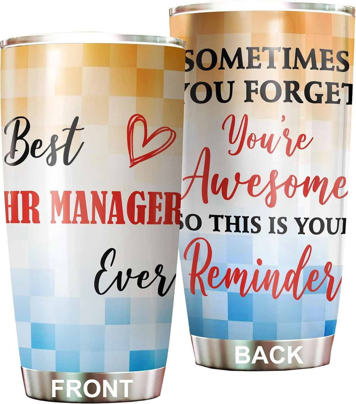 Best Caterer Ever Tumbler Stainless Steel 20oz, Office Gifts Women Men Work Friends Coworker, Driking Coffee Cup For Birthday Christmas - Colors A