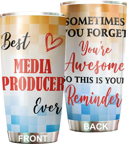 Best Caterer Ever Tumbler Stainless Steel 20oz, Office Gifts Women Men Work Friends Coworker, Driking Coffee Cup For Birthday Christmas - Colors A