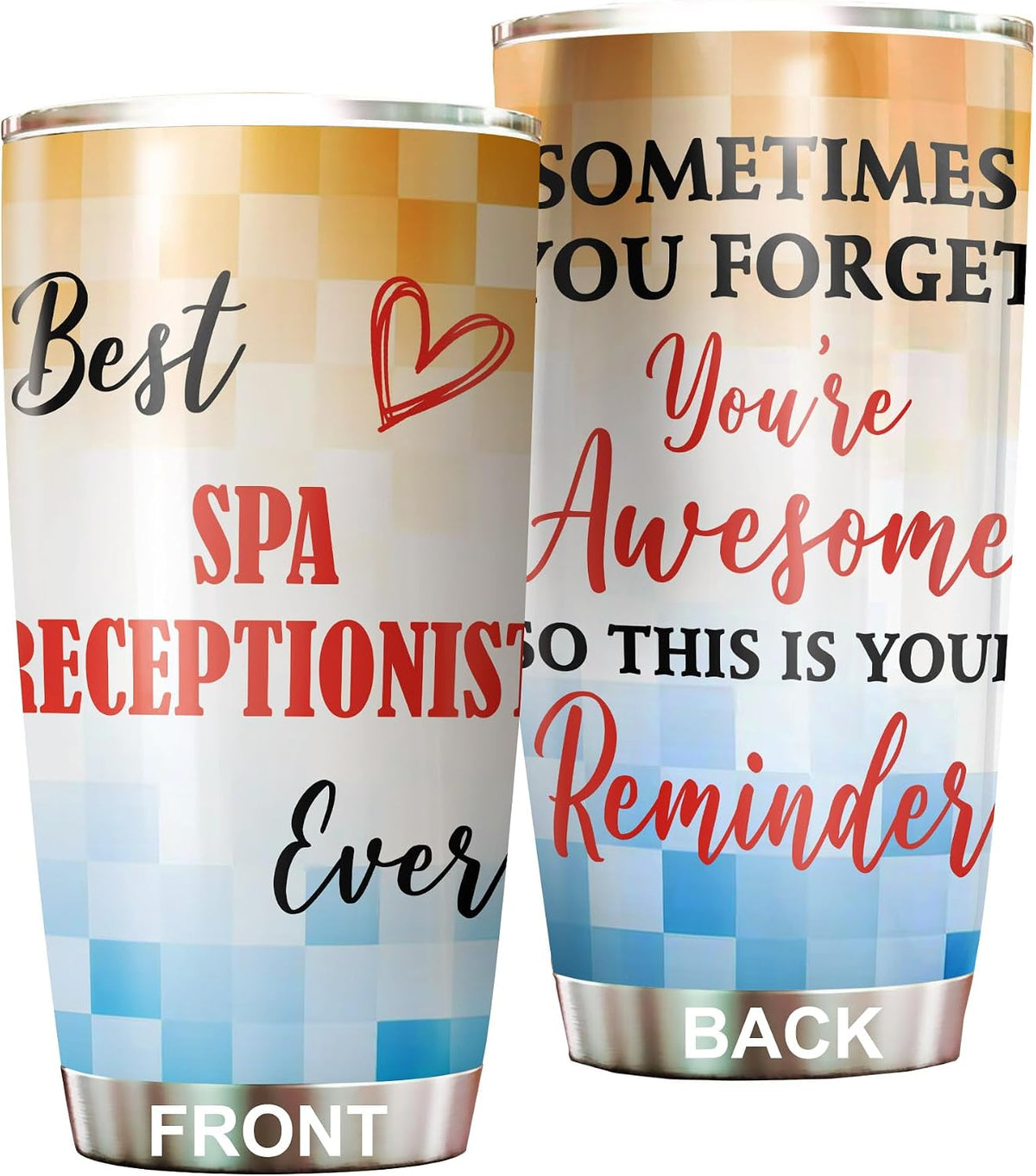 Best Caterer Ever Tumbler Stainless Steel 20oz, Office Gifts Women Men Work Friends Coworker, Driking Coffee Cup For Birthday Christmas - Colors A