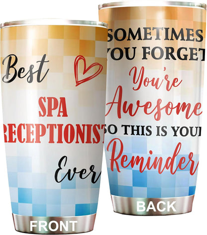 Best Caterer Ever Tumbler Stainless Steel 20oz, Office Gifts Women Men Work Friends Coworker, Driking Coffee Cup For Birthday Christmas - Colors A
