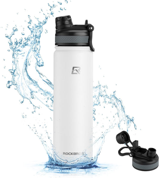 Insulated Water Bottle with Straw, Stainless Steel Sports Bottle