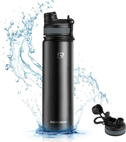Insulated Water Bottle with Straw, Stainless Steel Sports Bottle
