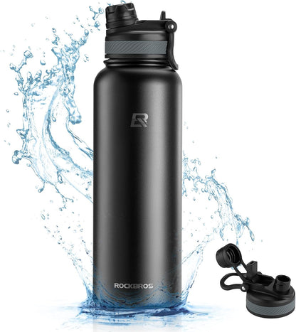 Insulated Water Bottle with Straw, Stainless Steel Sports Bottle