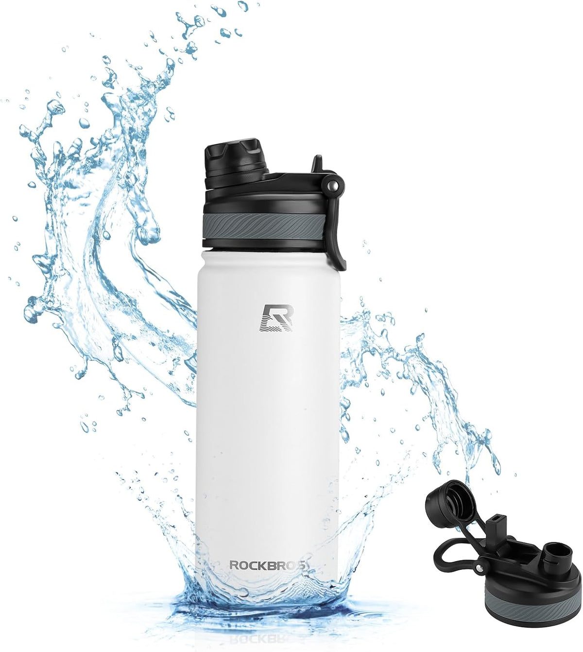 Insulated Water Bottle with Straw, Stainless Steel Sports Bottle
