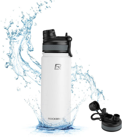 Insulated Water Bottle with Straw, Stainless Steel Sports Bottle