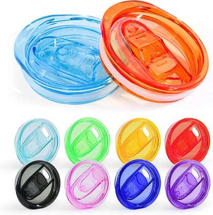 Skinny Tumbler Lid Replacement, 20 oz, 10 Pcs, 10 Color