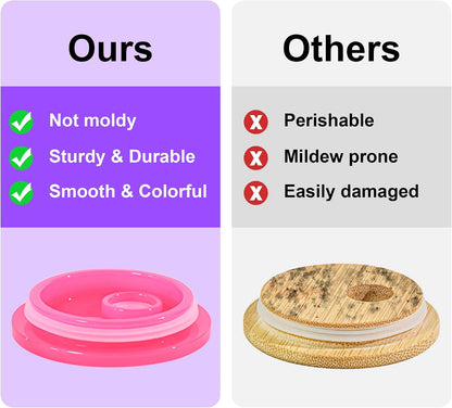 Skinny Tumbler Lid Replacement, 20 oz, 10 Pcs, 10 Color