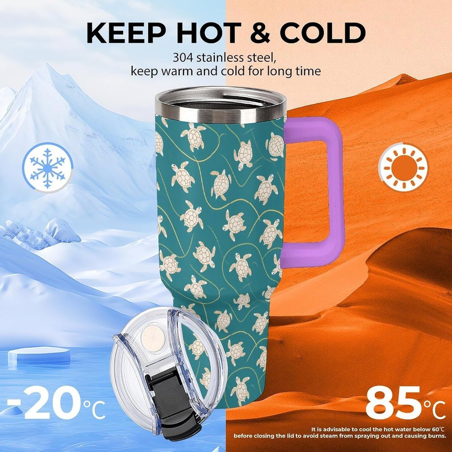 Leakproof Tumbler Vacuum Sealed Car Holder Friendly For Travel Simple Minimalist White Poppy Flower Pattern Coffee Mug Light Rose Red-style-27 - Colors H