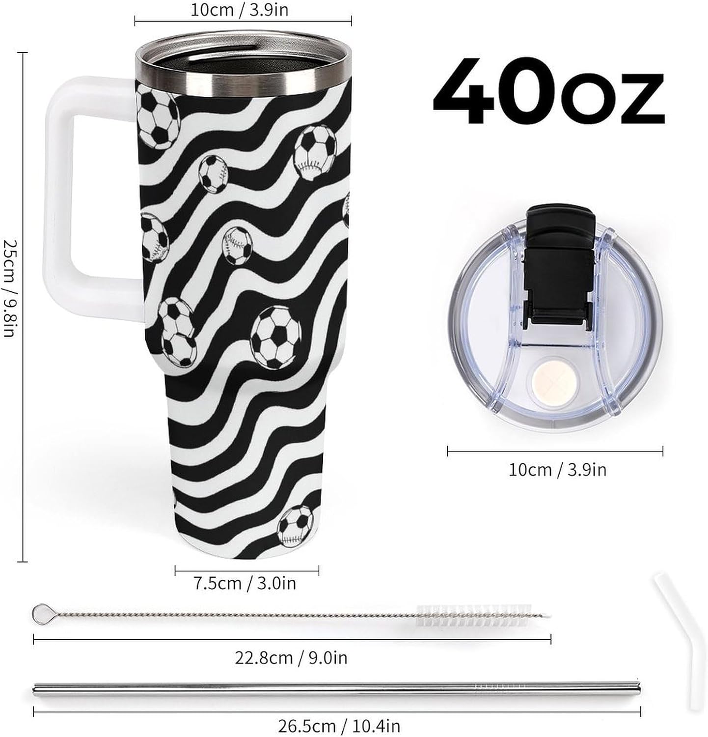 Leakproof Tumbler Vacuum Sealed Car Holder Friendly For Travel Simple Minimalist White Poppy Flower Pattern Coffee Mug Light Rose Red-style-27 - Colors H